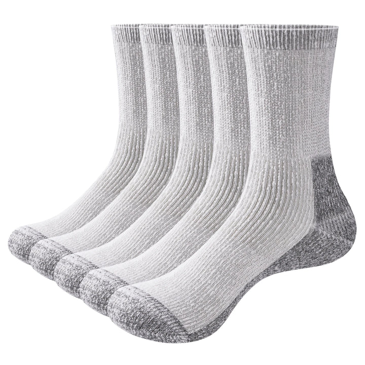 YUEDGE Womens Merino Wool Hiking Socks Cushioned Crew Boot Socks