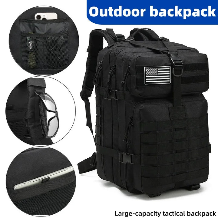 Lightweight Waterproof Tactical Backpack for Camping Hiking Travel Large