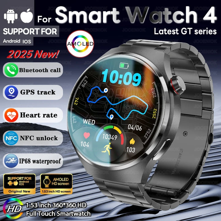 New Watch 4 GT Series Smart Watch Men AMOLED Screen Heart Rate Health