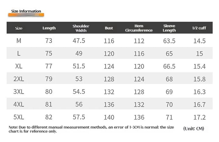 New Men's Thermal Padded Coat Winter Long Sleeve Jacket Outdoor